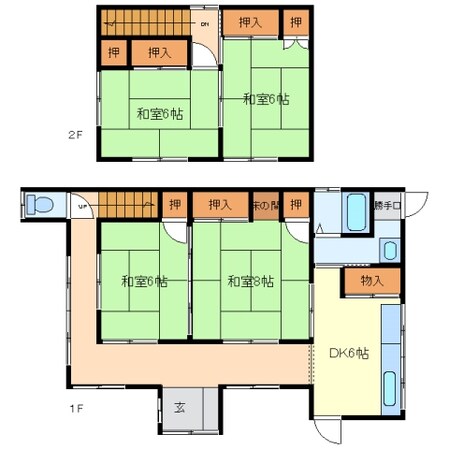 河崎３丁目貸家の物件間取画像